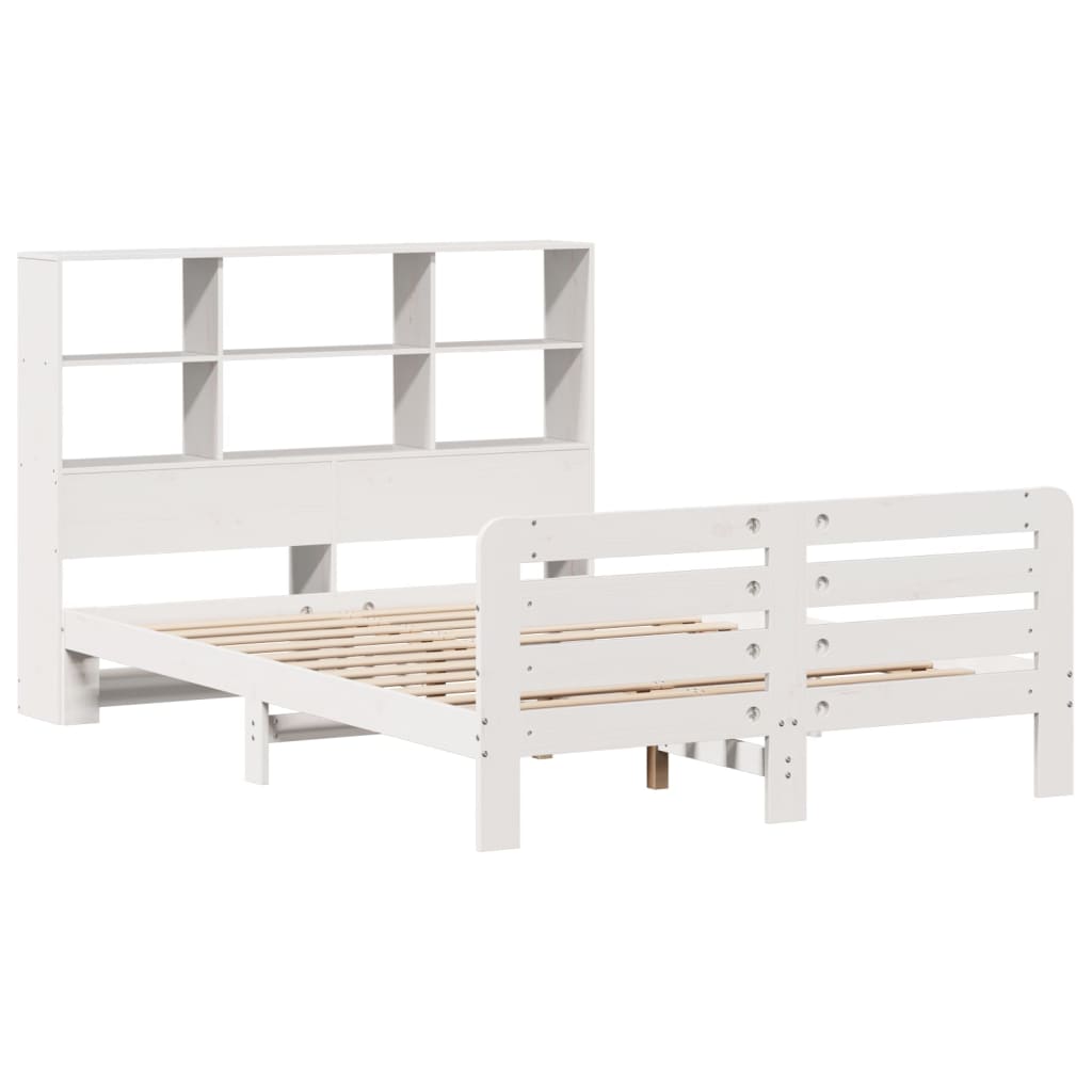 vidaXL Lit en bois massif sans matelas Blanc 140x200 cm Pin