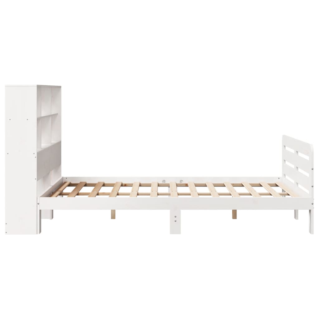vidaXL Lit en bois massif sans matelas Blanc 140x200 cm Pin