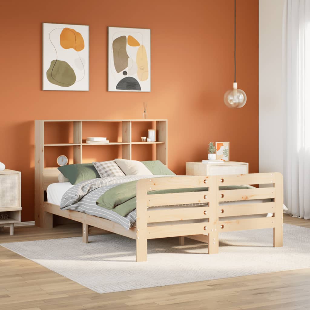 vidaXL Massivholzbett ohne Matratze 160x200 cm Kiefernholz