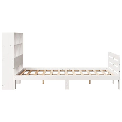vidaXL Lit en bois massif sans matelas Blanc 160x200 Bois de pin