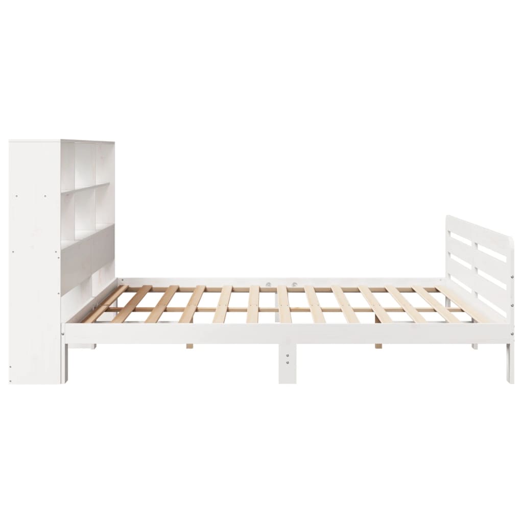 vidaXL Massivholzbett ohne Matratze Weiß 180x200 cm Kiefernholz