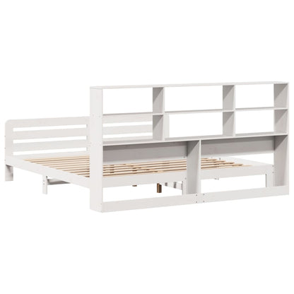 vidaXL Massivholzbett ohne Matratze Weiß 180x200 cm Kiefernholz