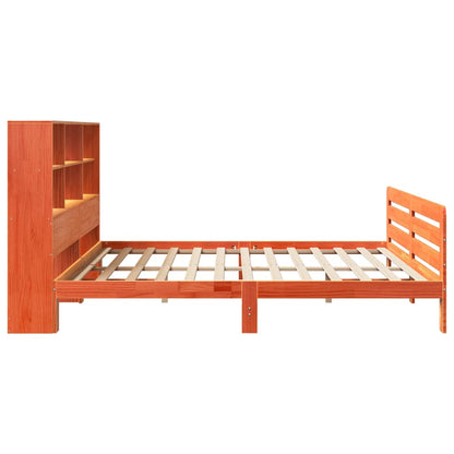 vidaXL Massivholzbett ohne Matratze Wachsbraun 180x200 Kiefernholz