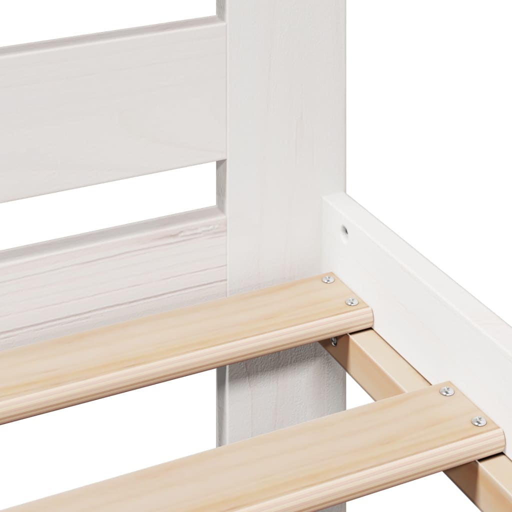 vidaXL lit en bois massif sans matelas blanc 120x190 cm bois de pin
