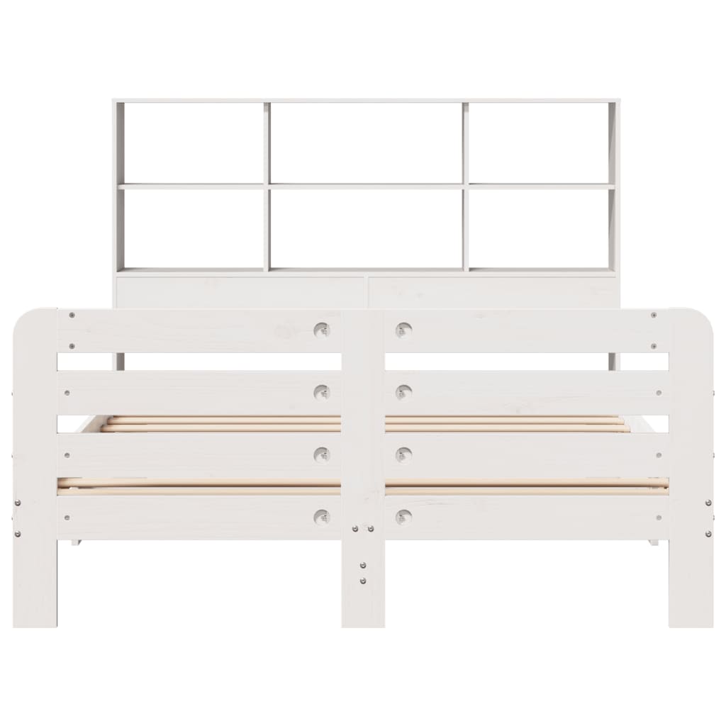 vidaXL Lit en bois massif sans matelas Blanc 140x190 cm Pin