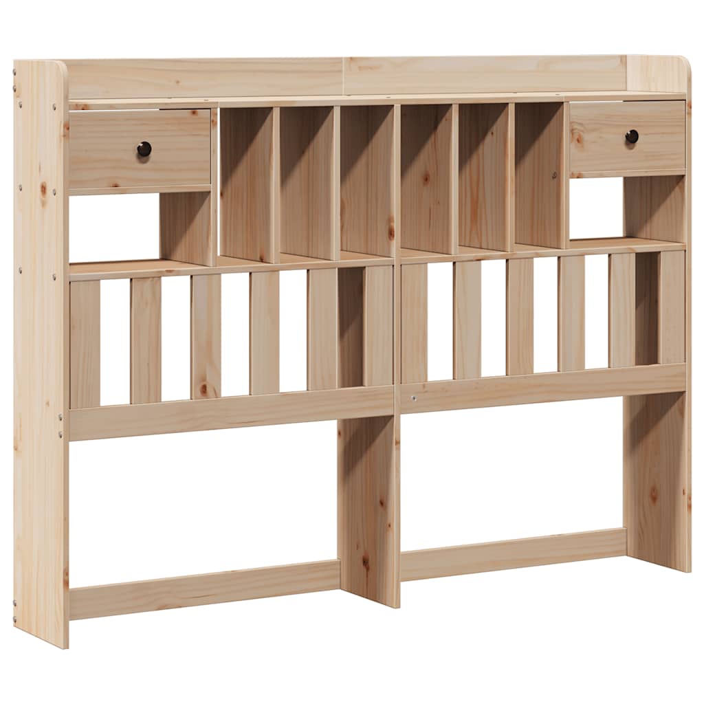 vidaXL Massivholzbett mit Regal ohne Matratze 140x200 cm Kiefernholz