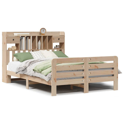vidaXL Massivholzbett mit Regal ohne Matratze 150x200 cm Kiefernholz
