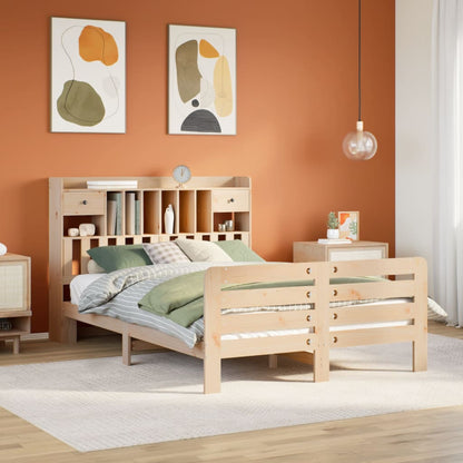 vidaXL Massivholzbett mit Regal ohne Matratze 160x200 cm Kiefernholz