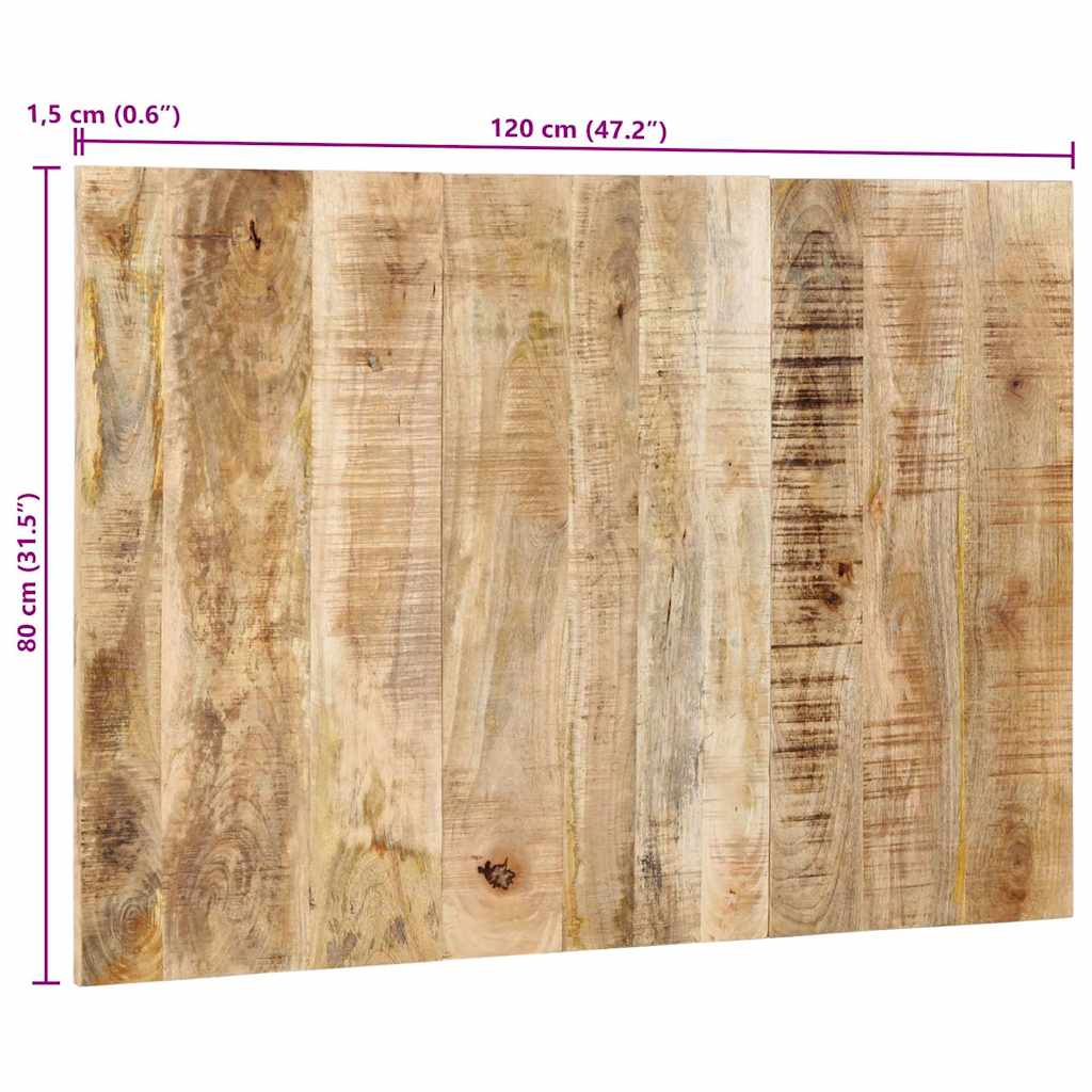 vidaXL Kopfteil 120 cm Massives Rohholz Mango