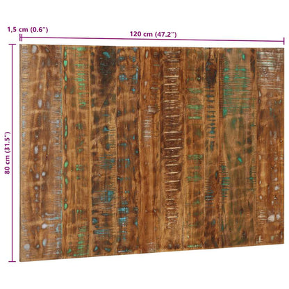 vidaXL Kopfteil Mehrfarbig 120 cm Massivholz Altholz