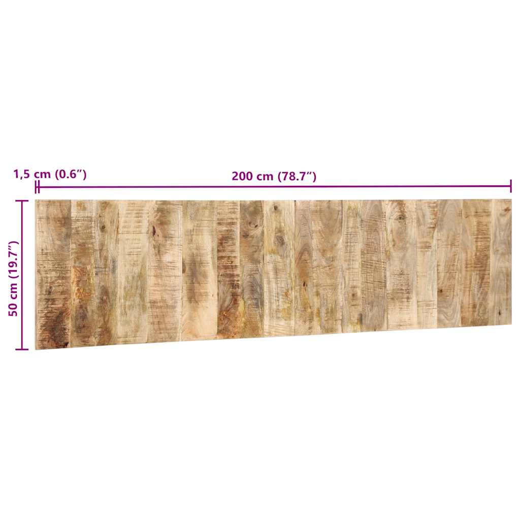 vidaXL Kopfteil 200 cm Massives Rohholz Mango
