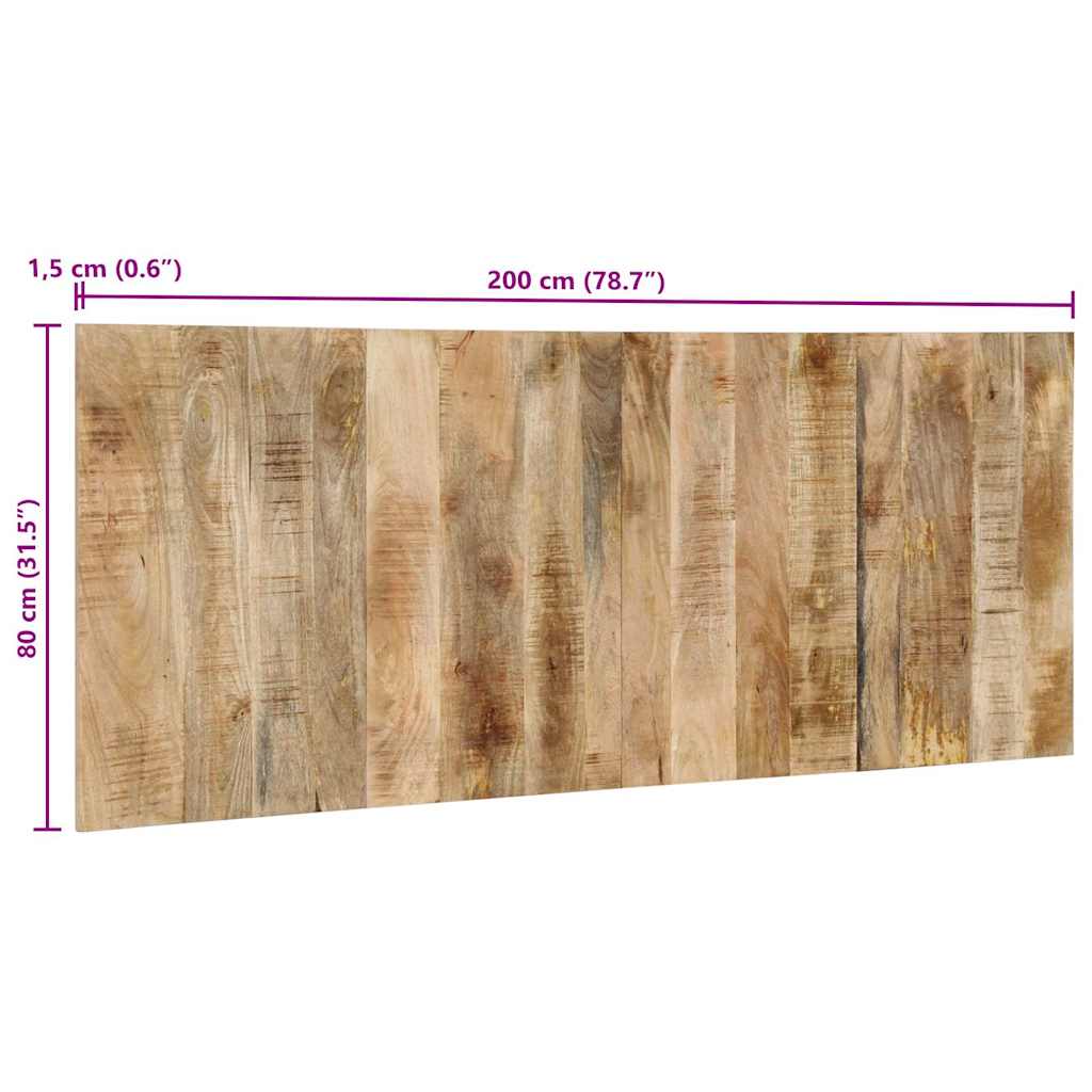 vidaXL Kopfteil 200 cm Massives Rohholz Mango