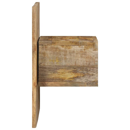 vidaXL Nachttisch 50x27x50 cm Raues Mango-Massivholz