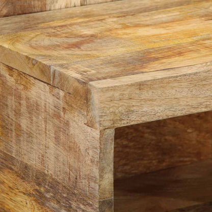 vidaXL Nachttisch 50x27x50 cm Raues Mango-Massivholz