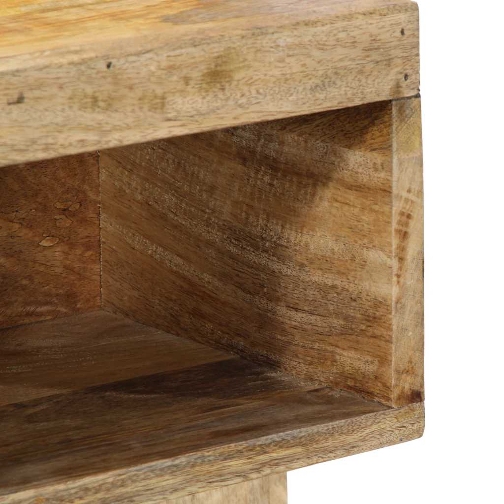 vidaXL Nachttisch 50x27x50 cm Raues Mango-Massivholz