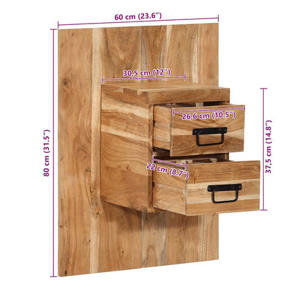 vidaXL Nachttisch 60x32x80 cm Massivholz Akazie