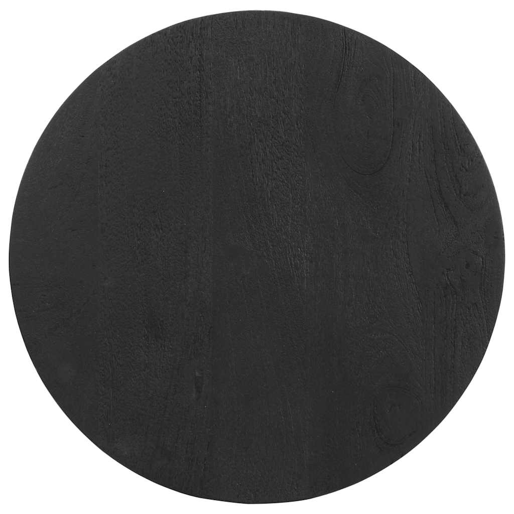 vidaXL Table d'appoint noir Ø 50 x 40 cm Bois de manguier massif