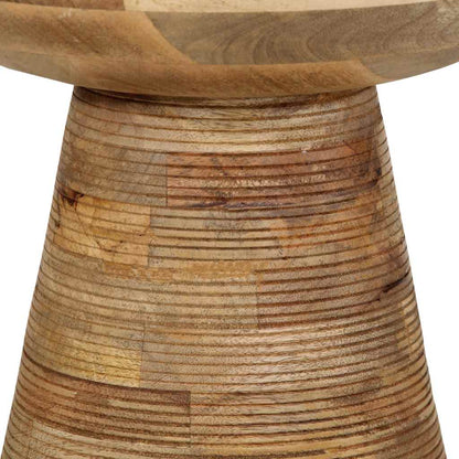 vidaXL Beistelltisch Ø37x45 cm Massivholz Mango