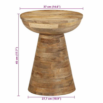 vidaXL Beistelltisch Ø37x45 cm Massivholz Mango
