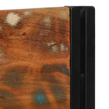 Kopfteil 100 cm Altholz Massivholz und Eisen