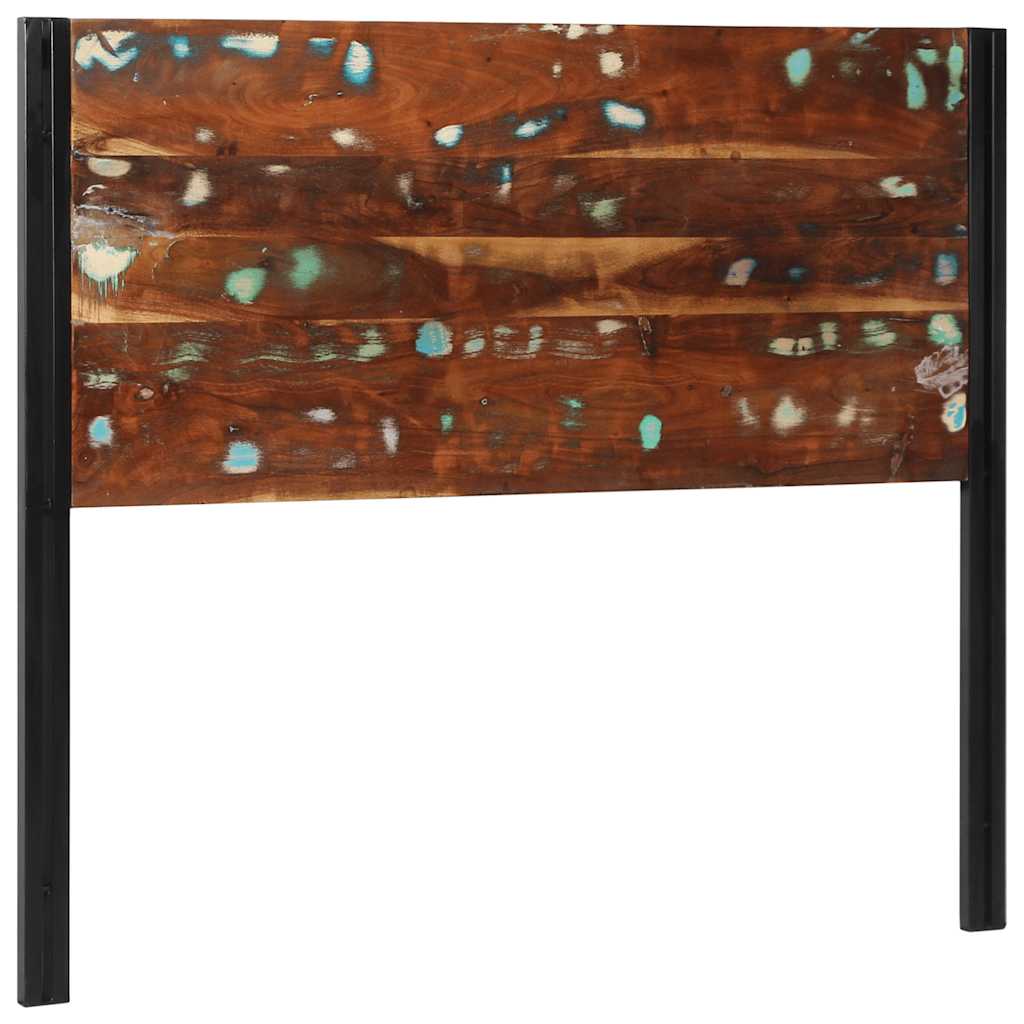vidaXL Kopfteil 120 cm Altholz Massivholz und Eisen