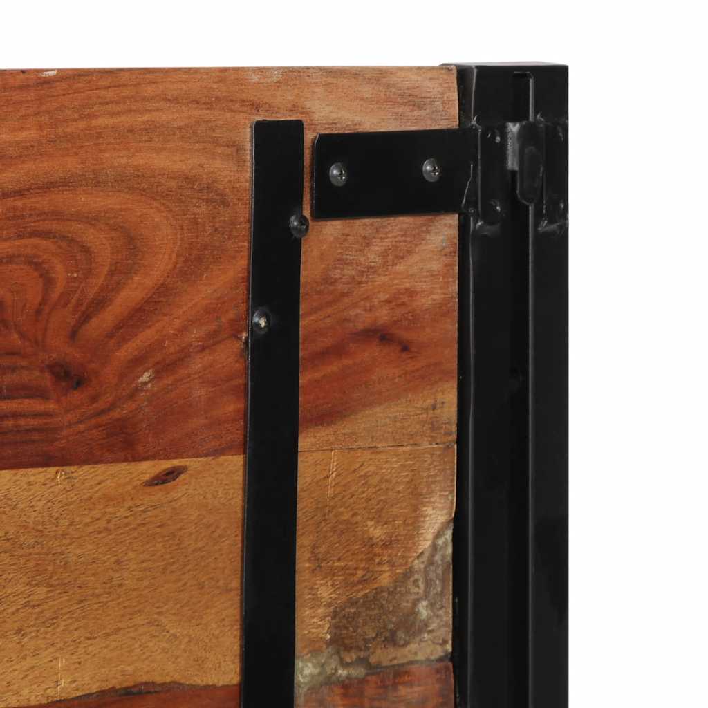 vidaXL Kopfteil 120 cm Altholz Massivholz und Eisen