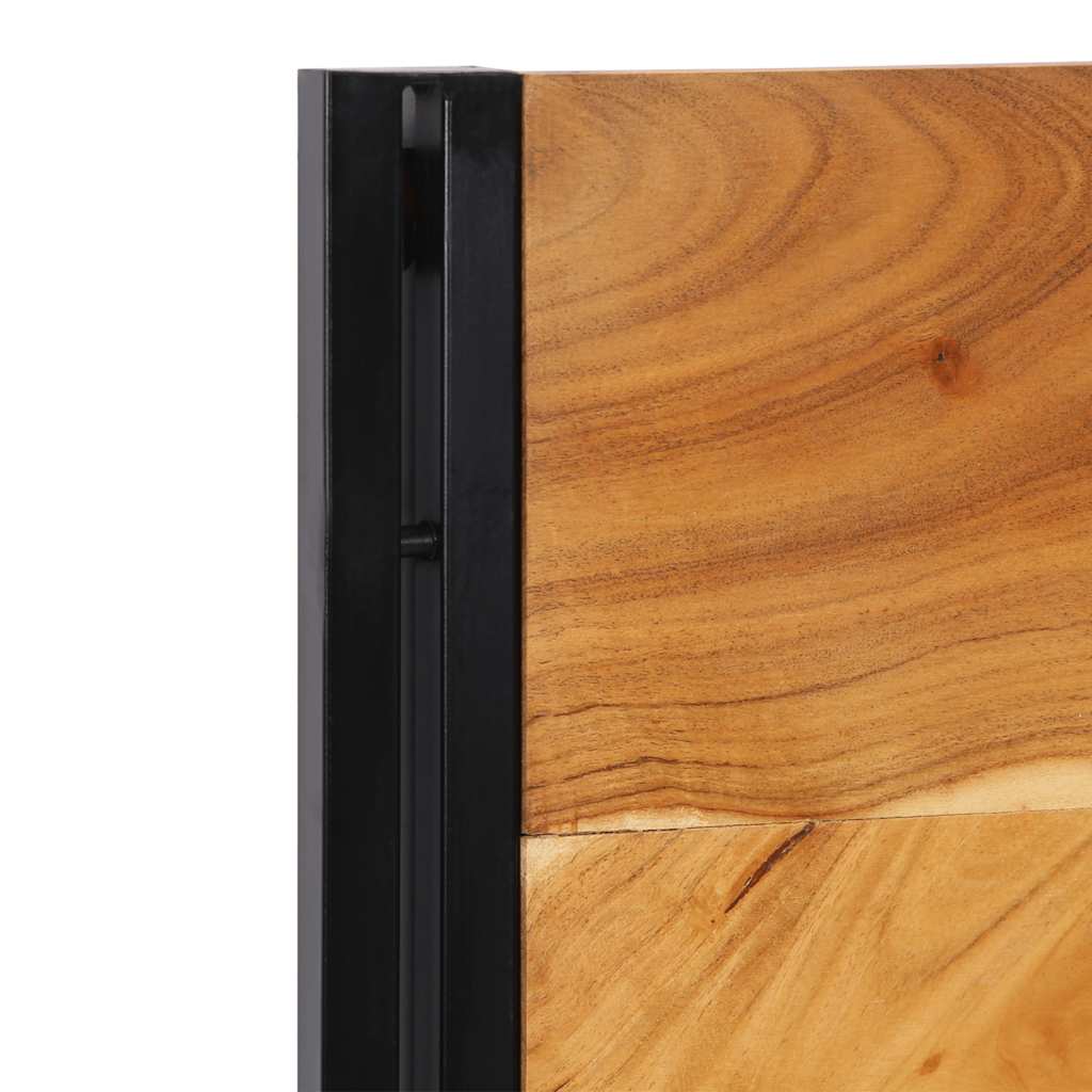 vidaXL Kopfteil 120 cm Massivholz Akazie und Eisen