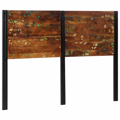 vidaXL Kopfteil 140 cm Altholz Massivholz und Eisen