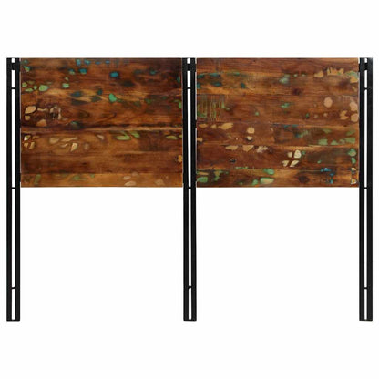 vidaXL Kopfteil 140 cm Altholz Massivholz und Eisen
