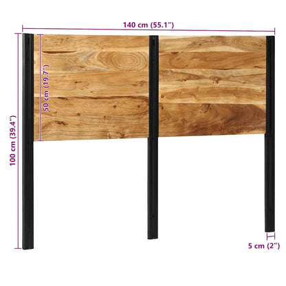 vidaXL Kopfteil 140 cm Massivholz Akazie und Eisen