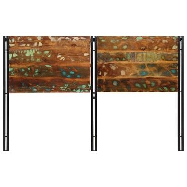 vidaXL Kopfteil 160 cm Altholz Massivholz und Eisen