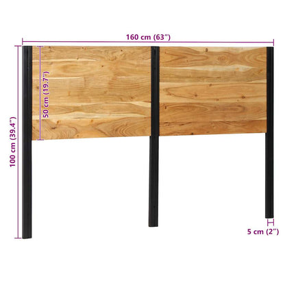 vidaXL Kopfteil 160 cm Massivholz Akazie und Eisen