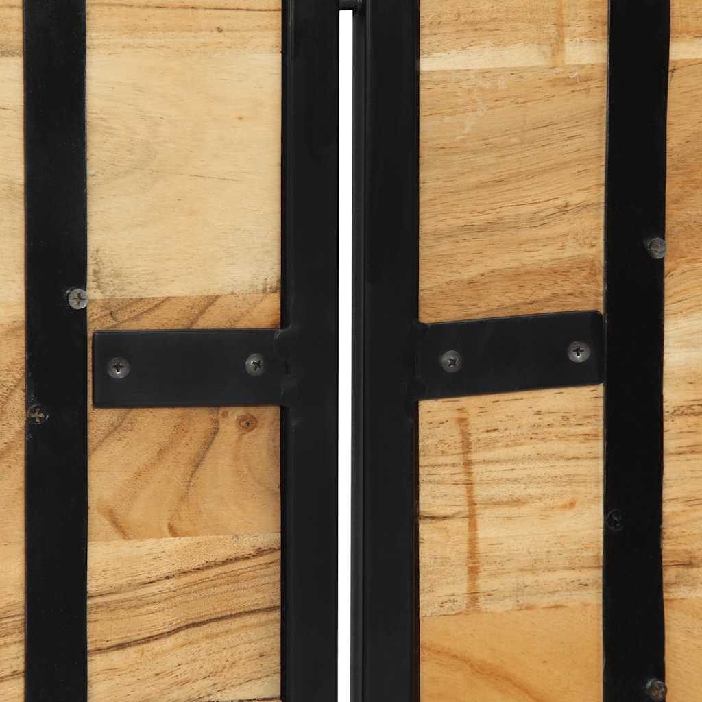 vidaXL Kopfteil 160 cm Massivholz Akazie und Eisen