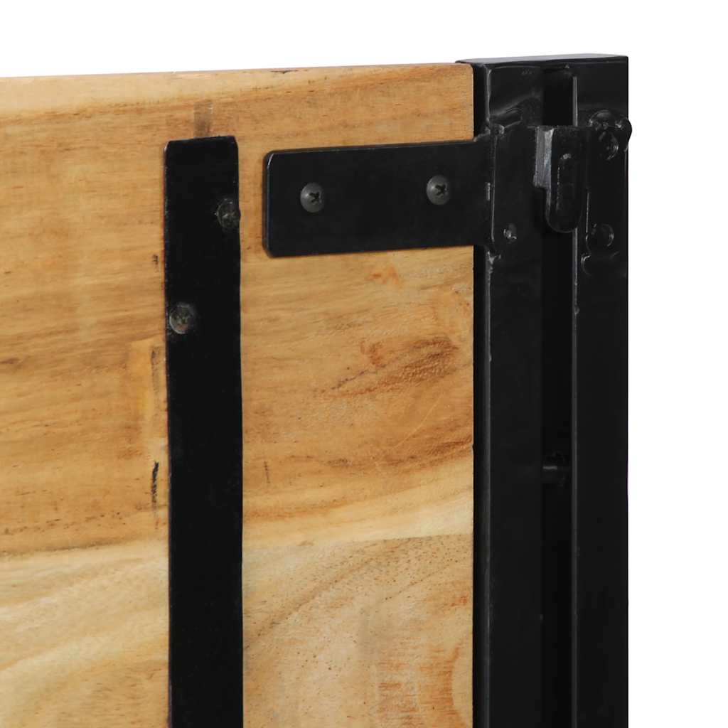 vidaXL Kopfteil 160 cm Massivholz Akazie und Eisen