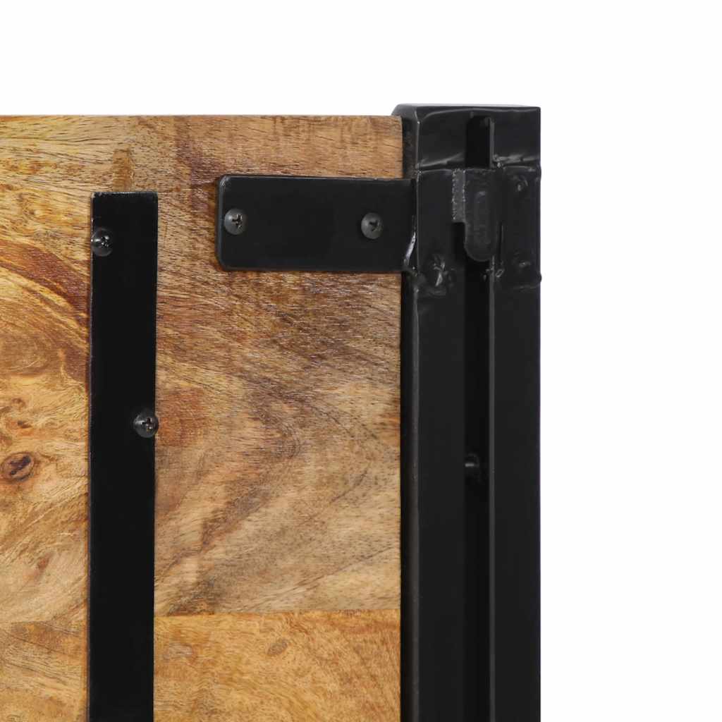 Kopfteil 200 cm Massivholz Mango und Eisen