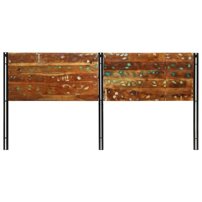 vidaXL Kopfteil 200 cm Altholz Massivholz und Eisen