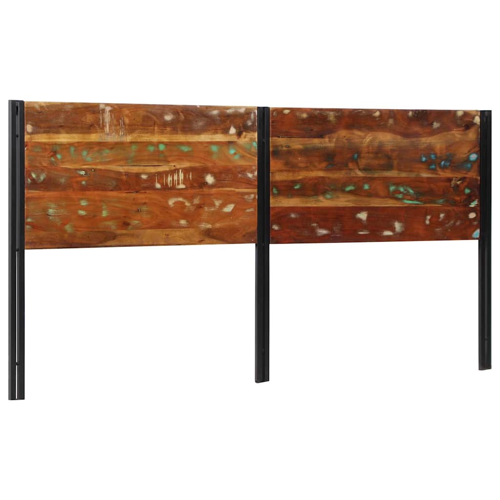 vidaXL Kopfteil 200 cm Altholz Massivholz und Eisen