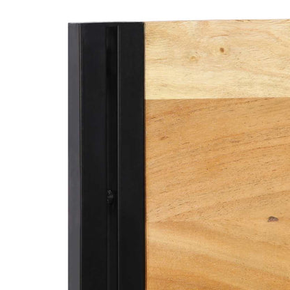 vidaXL Kopfteil 200 cm Massivholz Akazie und Eisen