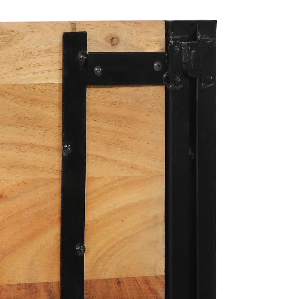 vidaXL Kopfteil 200 cm Massivholz Akazie und Eisen