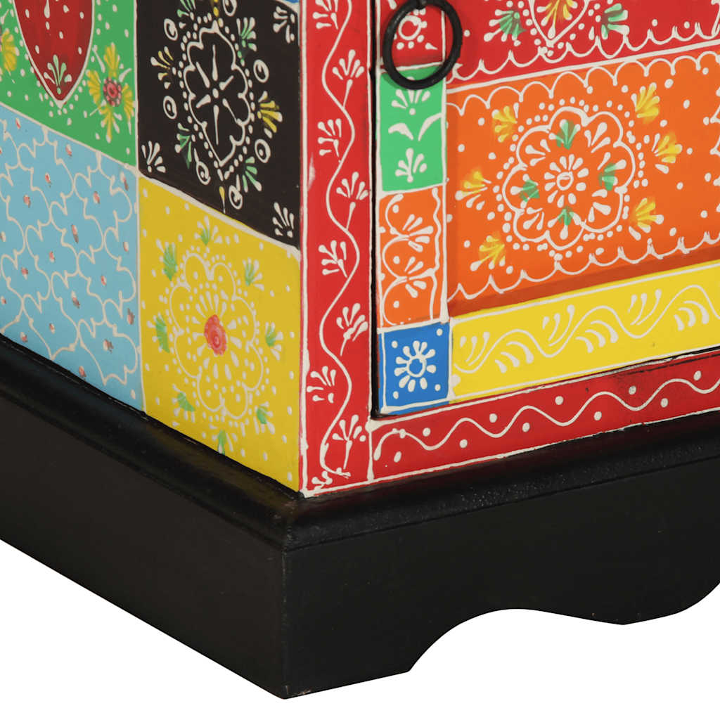 Nachttisch Mehrfarbig 40x35x45 cm Massivholz Mango