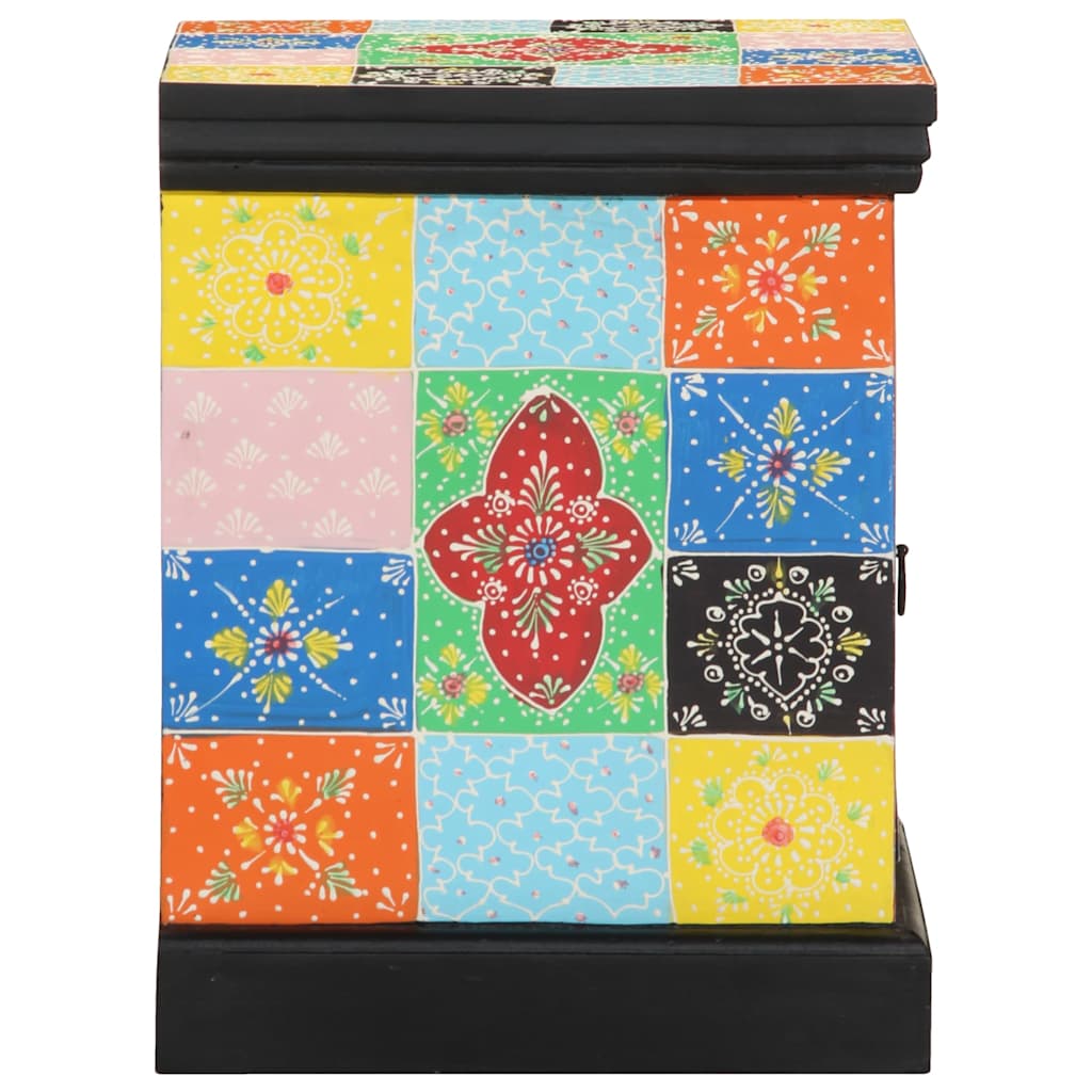 vidaXL Nachttisch 2 Stk. Mehrfarbig 40x35x45 cm Massivholz Mango