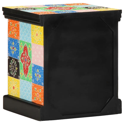 vidaXL Nachttisch 2 Stk. Mehrfarbig 40x35x45 cm Massivholz Mango