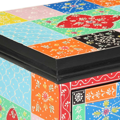 vidaXL Nachttisch Mehrfarbig 40 x 35 x 45 cm Massivholz Mango