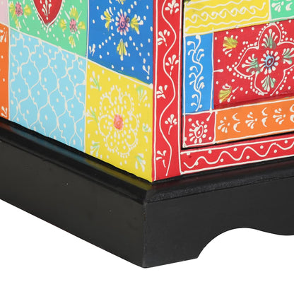 vidaXL Nachttisch Mehrfarbig 40 x 35 x 45 cm Massivholz Mango