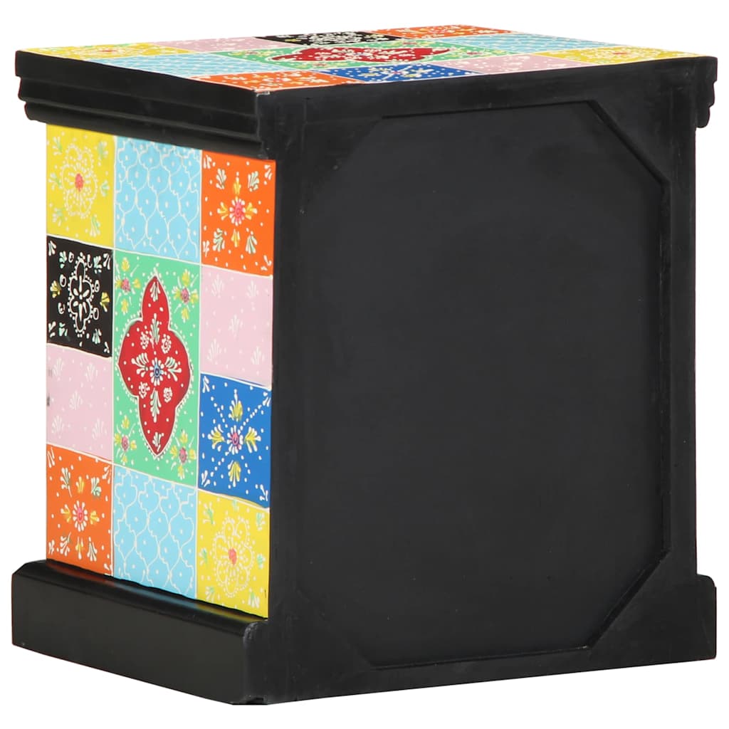 vidaXL Nachttisch Mehrfarbig 40 x 35 x 45 cm Massivholz Mango
