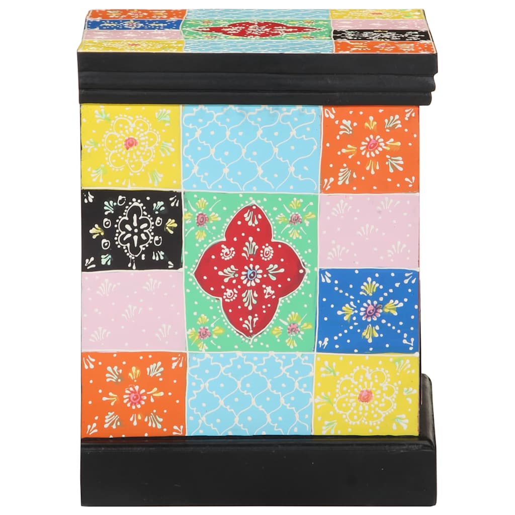 vidaXL Nachttisch Mehrfarbig 40 x 35 x 45 cm Massivholz Mango