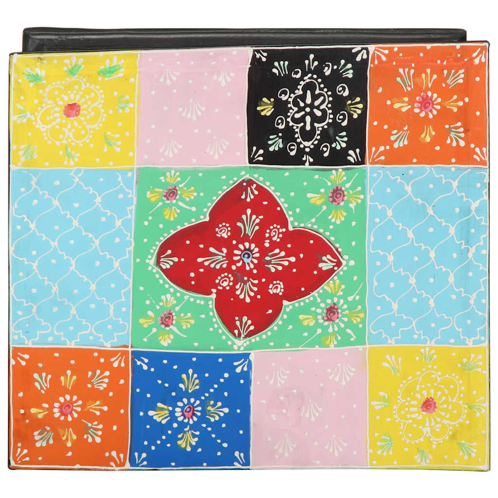 vidaXL Nachttisch Mehrfarbig 40 x 35 x 45 cm Massivholz Mango