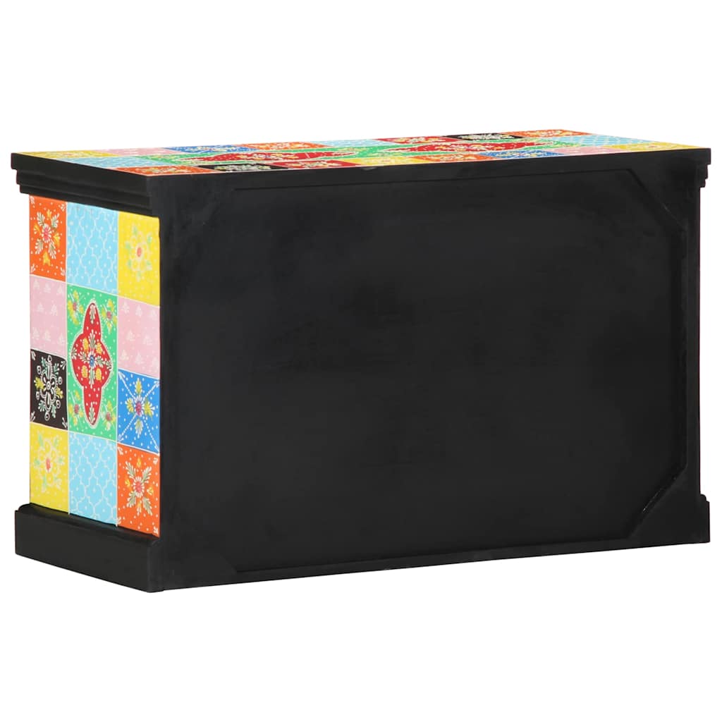 Meuble TV vidaXL multicolore 80 x 35 x 50 cm en bois de manguier massif