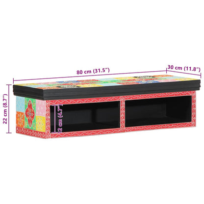 Meuble TV vidaXL avec étagère Multicolore 80 x 30 x 22 cm Bois d'ingénierie