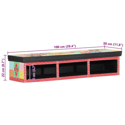 vidaXL Meuble TV avec étagère Multi-couleurs 100 x 30 x 22 cm Bois d'ingénierie